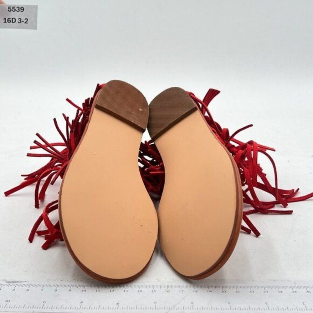 YDN Women Flip Flop Sandals Fringes Thong Flats Shoes Women Suede Tassels Metal - Picture 7 of 8